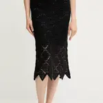 Sukně Dkny černá barva, midi, P5ERAX27