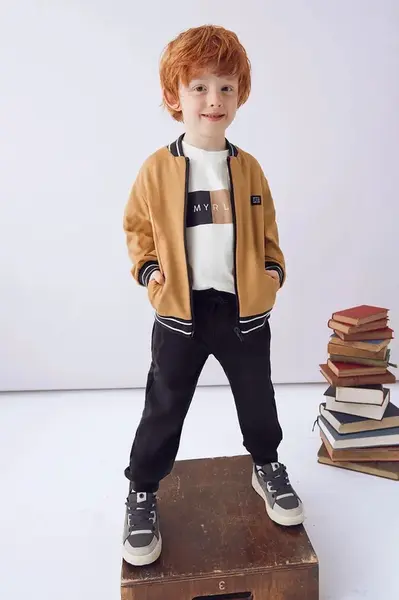 Tepláková souprava Mayoral hnědá barva, 4810