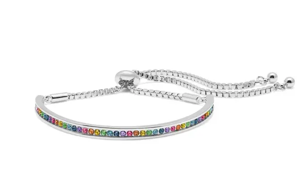 AURA Slušivý dámský náramek s barevnými Preciosa krystaly PCAUCH003
