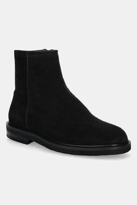 Semišové boty Filling Pieces Western Chelsea Suede pánské, černá barva, 77922791861