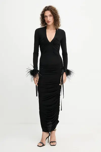 Šaty Pinko černá barva, maxi, přiléhavé, 105780 A2GS