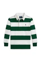 Dětské bavlněné tričko s dlouhým rukávem Polo Ralph Lauren bílá barva, 322882614008