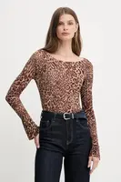 Vlněný svetr Twinset dámský, hnědá barva, 252TP3600