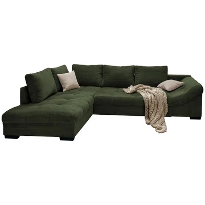 MID.YOU ROHOVÁ SEDAČKA, textil, tmavě zelená