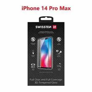Tvrzené sklo Swissten Ultra Durable 3D Full Glue Glass pro Apple iPhone 14 Pro Max, černá