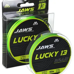 Mikado splétaná šňůra jaws lucky 13 fluo zelená 150 m - 0,10 mm 8,7 kg