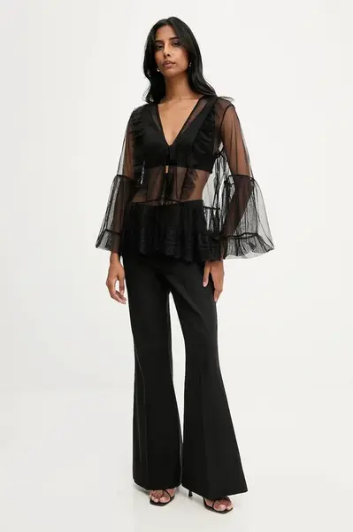 Halenka Answear.LAB dámská, černá barva, hladká