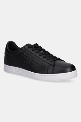 Kožené tenisky EA7 Emporio Armani černá barva, AF10848.7X000331