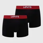 Boxerky Levi's 2-pack pánské, černá barva, 37149.0829-004