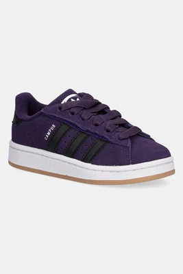 Dětské semišové tenisky adidas Originals CAMPUS 00s fialová barva, JR7422
