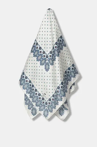 Hedvábný šátek Weekend Max Mara ONESTO dámský, béžová barva, 2525546094600