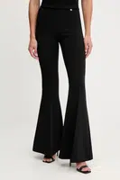 Kalhoty Silvian Heach MEDINA dámské, černá barva, zvony, high waist, GPA25166PA