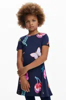 Dívčí šaty Desigual tmavomodrá barva, mini, 25WGVK13