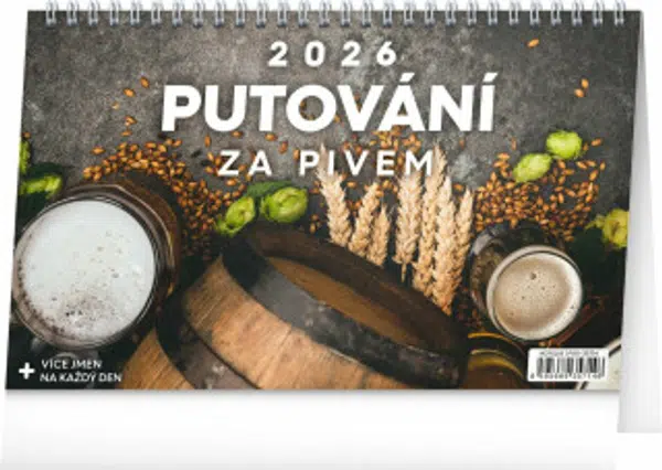 Stolní kalendář Putování za pivem 2026