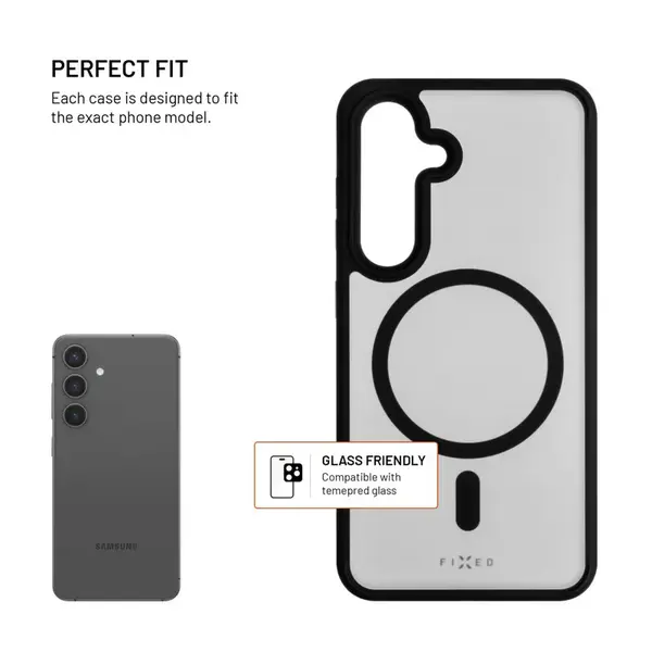 Zadní kryt FIXED MagMisty s podporou Magsafe pro Samsung Galaxy S24, černá