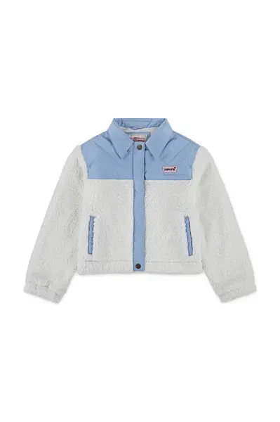 Dětská bunda Levi's BIG PKT SHEPA TRUCKER béžová barva, 4EN635