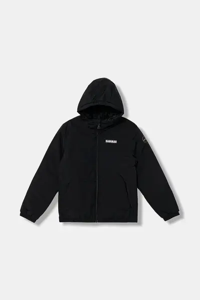 Dětská bunda Napapijri A-MATIA černá barva, NP0A891J9411