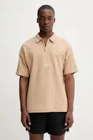 Bavlněné polo tričko adidas All SZN pánské, zelená barva, s aplikací, JL6546