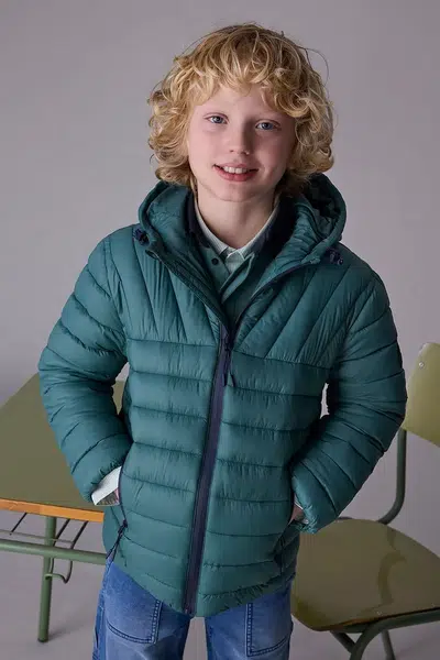 Dětská bunda Mayoral zelená barva, 7412