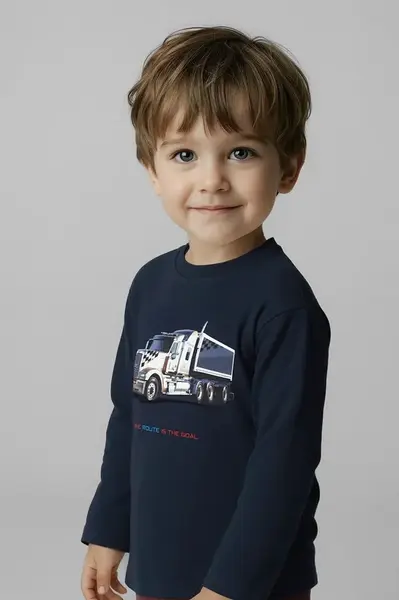 Dětské bavlněné tričko s dlouhým rukávem Mayoral tmavomodrá barva, s potiskem, 4085