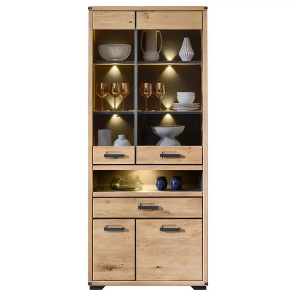 Livetastic VITRÍNA, dub, dub artisan, 85/204/38 cm