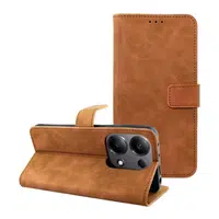 Flipové pouzdro TENDER Book pro Xiaomi Redmi Note 13 Pro 4G / POCO M6 Pro 4G, hnědá