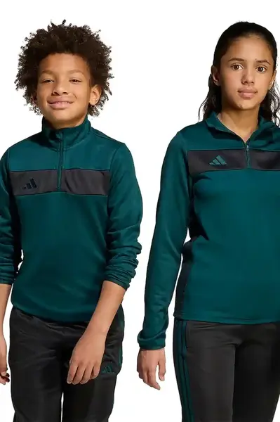 Dětská mikina adidas Performance zelená barva, s aplikací, KC7237