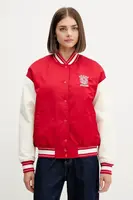 Bomber bunda Guess Jeans červená barva, přechodná, W5YL15 WHAA2