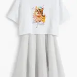 Dívčí šaty Desigual bílá barva, midi, 25WGVK11