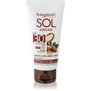 Bottega Verde Sol Argan opalovací krém pro mastnou a smíšenou pleť SPF 30 50 ml