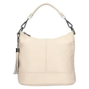 Dámská kožená kabelka Italia Solla - béžová