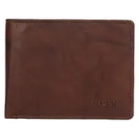 Pánska kožená peňaženka Lagen Samel - tmavo hnedá