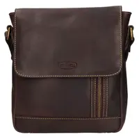 Pánska kožená taška cez rameno Sparwell Zuber - hnedá