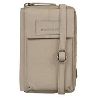 Dámska kožená crossbody kabelka s peňaženkou Burkely Lauri - svetlo šedá