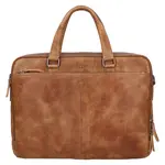 Kožená business taška na notebook Lagen Jones - koňak