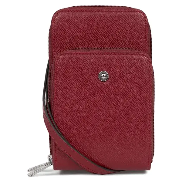 Dámska kabelka na mobil a doklady Hexagona Diana - tmavo červená
