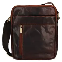 Pánska kožená taška cez rameno SendiDesign Dennon - hnedá