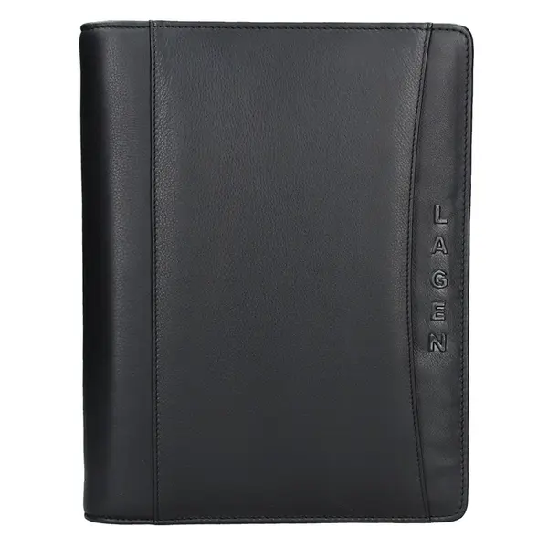 Celokožená pánska spisovka Lagen Parker - čierna