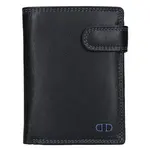 Pánska kožená peňaženka DD Anekta Tobias - čierno-modrá