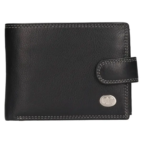 Pánská kožená peněženka DD Anekta Petr - černá