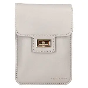 Dámská kabelka na mobil a doklady David Jones Livie - stříbrná