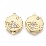 Brass Micro Pave Cubic Zirconia Links connectors