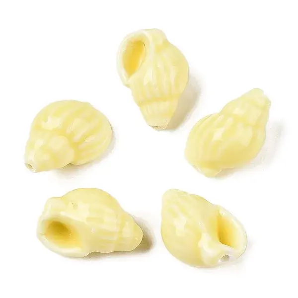 Handmade Printed Porcelain Beads Strand