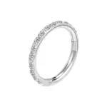 304 Stainless Steel Micro Pave Clear Cubic Zirconia Hoop Nose Rings