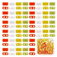800Pcs 4 Colors 2-Hole Glass Seed Beads