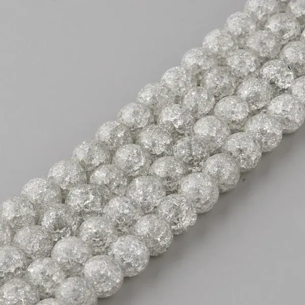 Synthetic Crackle Quartz Beads Strands