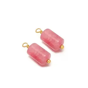 Dyed Natural Pink Jade Pendants