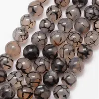 Natural Dragon Veins Agate Bead Strands