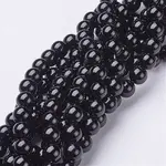 Natural Black Onyx Round Beads Strands