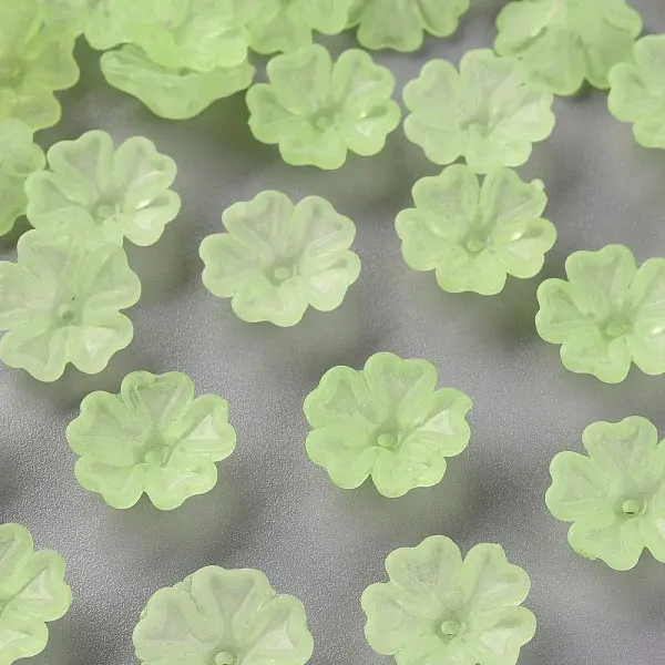 Transparent Frosted Acrylic Bead Caps